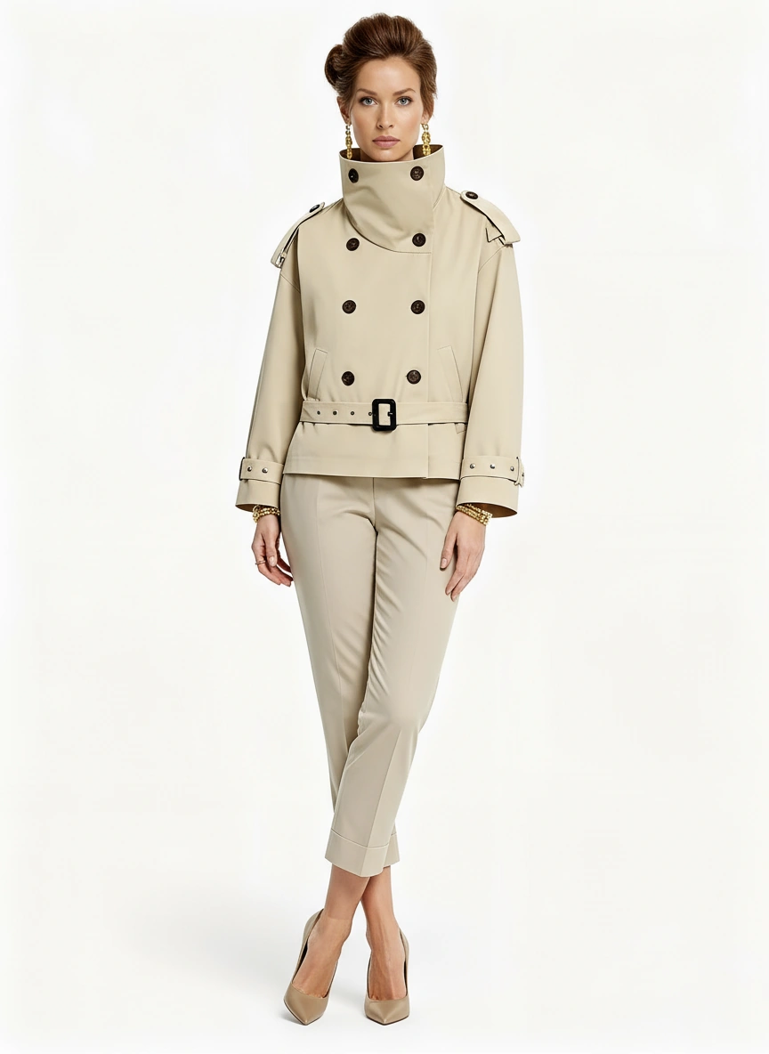 Women's Double Breasted Trench Coat