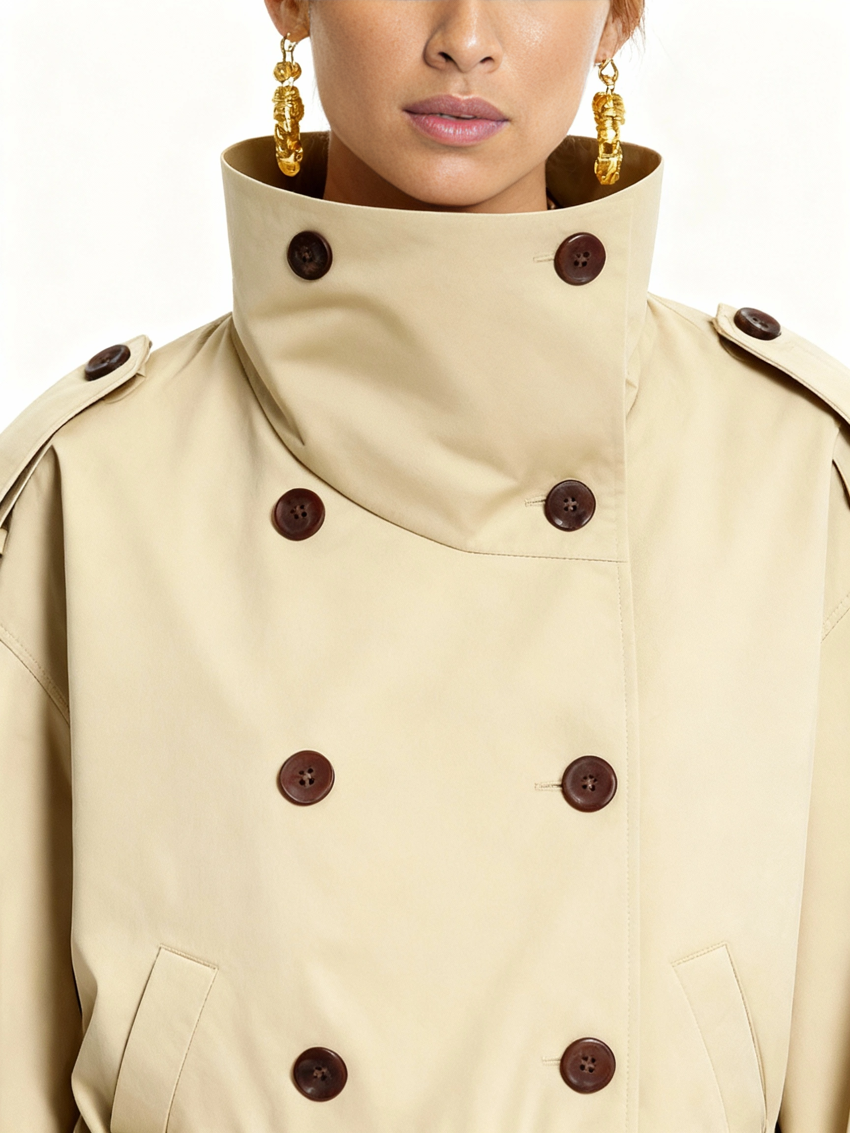 Women's Double Breasted Trench Coat