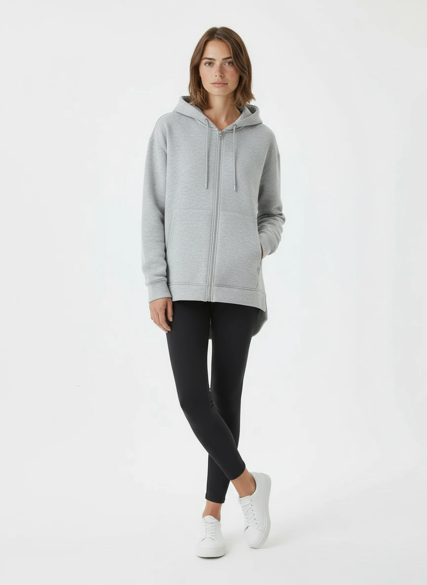 Women's Hooded Zip Jacket Polyester