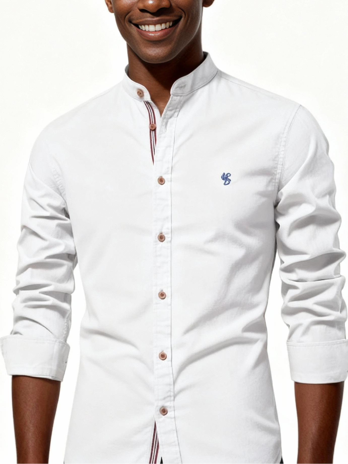Men's Cotton Stand Collar Shirt