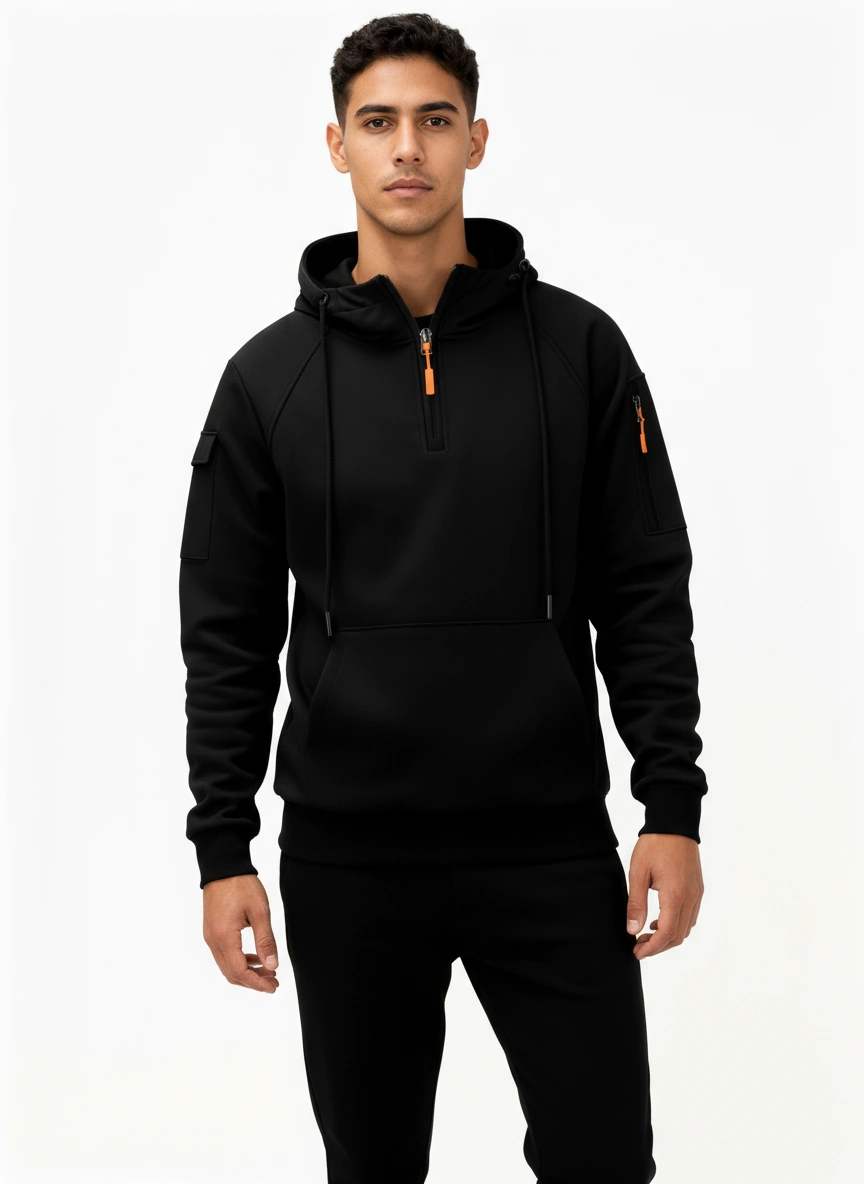 Men's Polyester Casual Hooded Hoodie