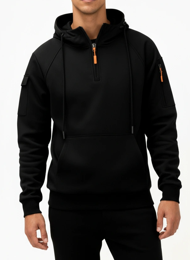 Men's Polyester Casual Hooded Hoodie