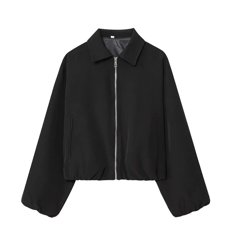 Women's Cropped Zip Jacket Polyester