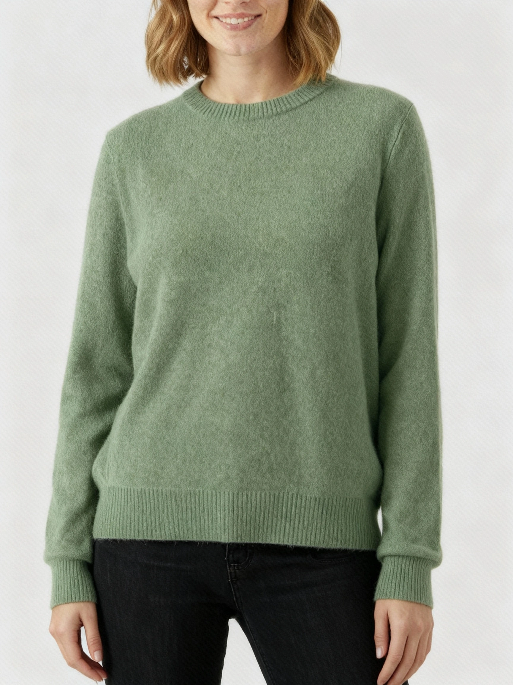 Women's Wool Knit O-Neck Sweater